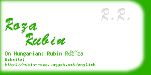 roza rubin business card